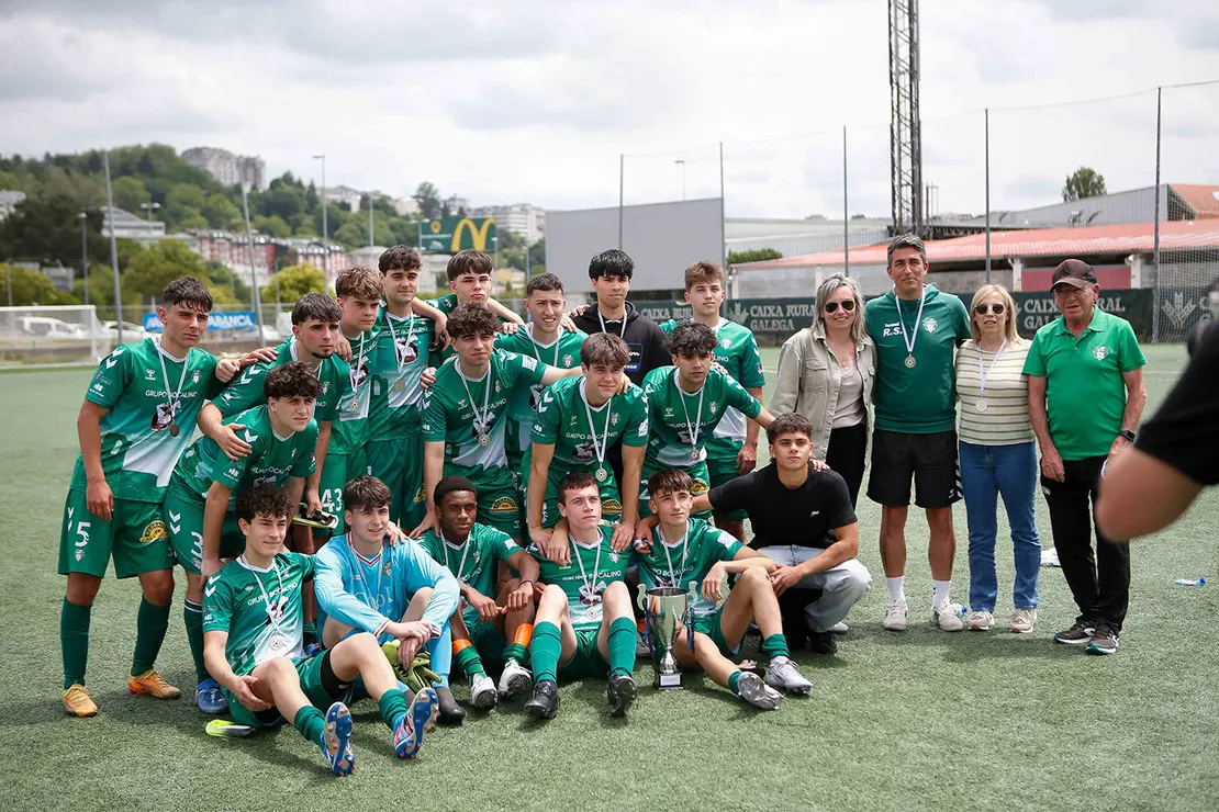 Lugo. Final da Copa Xuvenil de fútbol no Estadio da Cheda entre o San Roque e a SD Sarriana