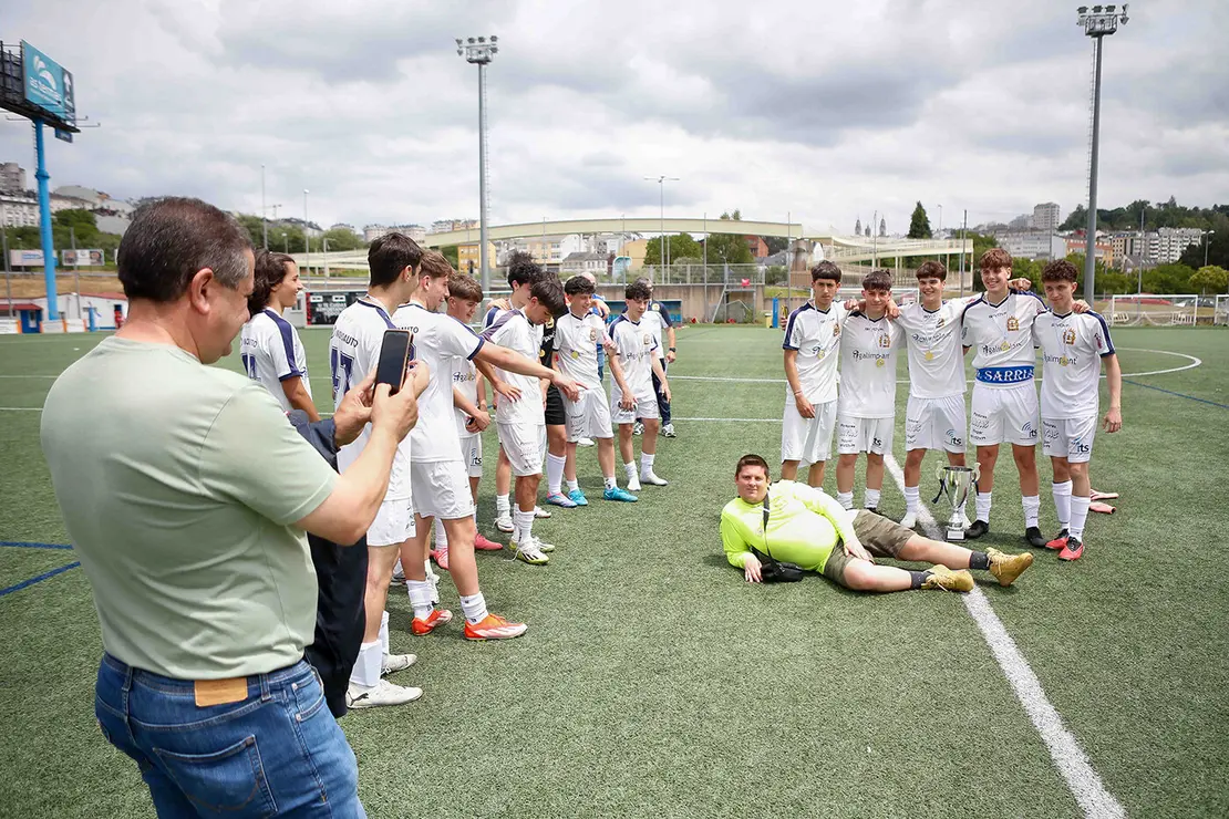 Lugo. Final da Copa Xuvenil de fútbol no Estadio da Cheda entre o San Roque e a SD Sarriana