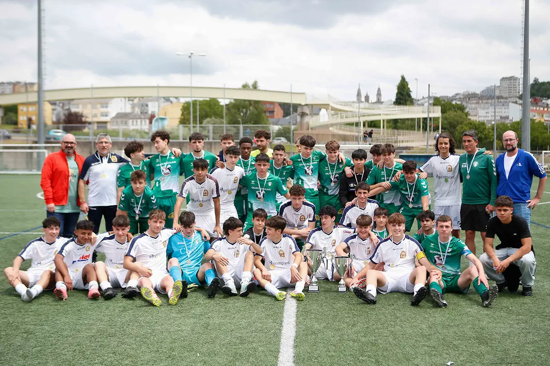 Lugo. Final da Copa Xuvenil de fútbol no Estadio da Cheda entre o San Roque e a SD Sarriana