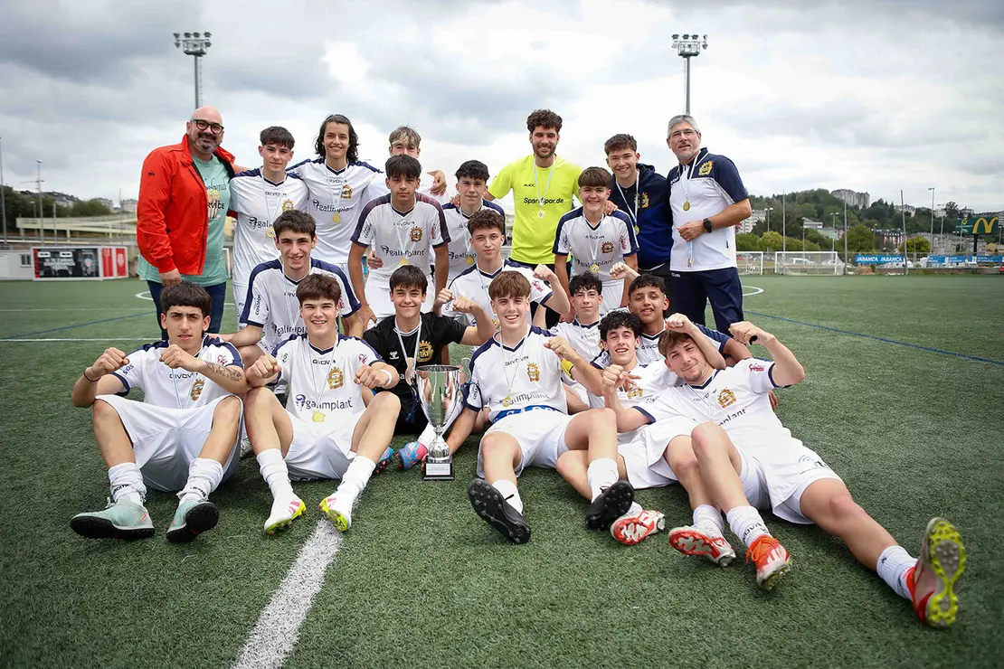 Lugo. Final da Copa Xuvenil de fútbol no Estadio da Cheda entre o San Roque e a SD Sarriana