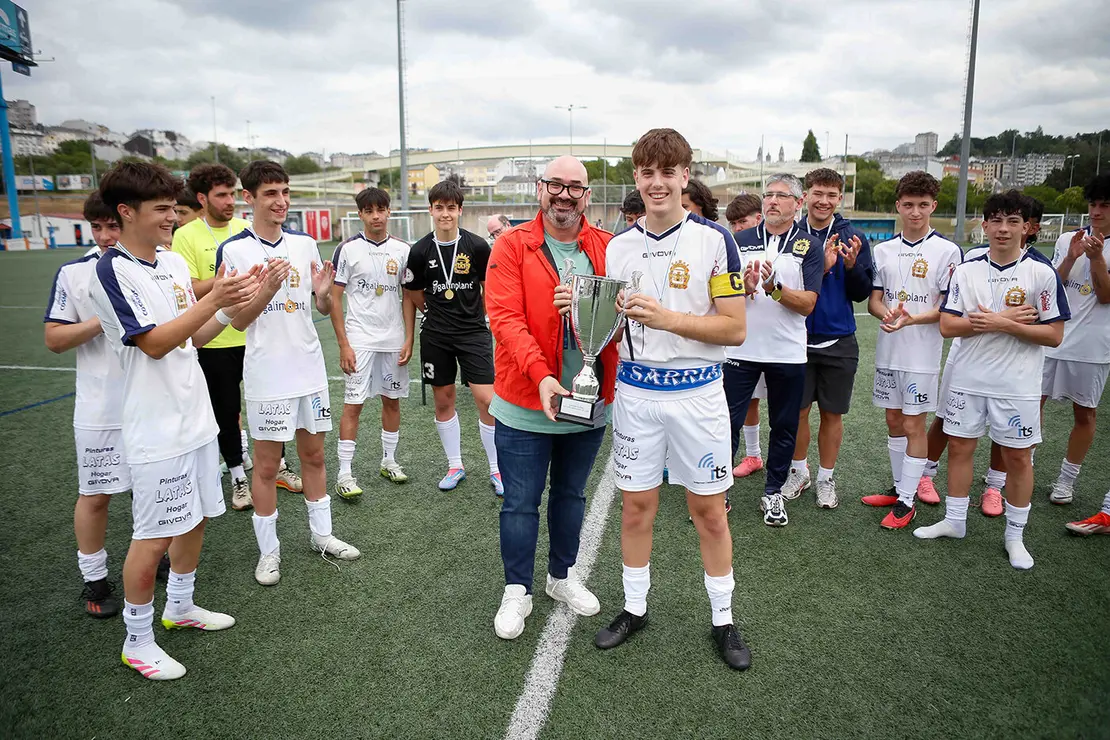 Lugo. Final da Copa Xuvenil de fútbol no Estadio da Cheda entre o San Roque e a SD Sarriana