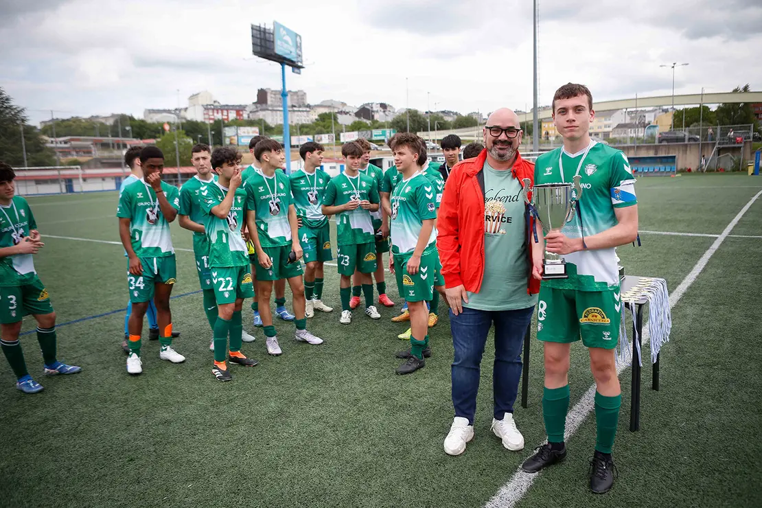Lugo. Final da Copa Xuvenil de fútbol no Estadio da Cheda entre o San Roque e a SD Sarriana