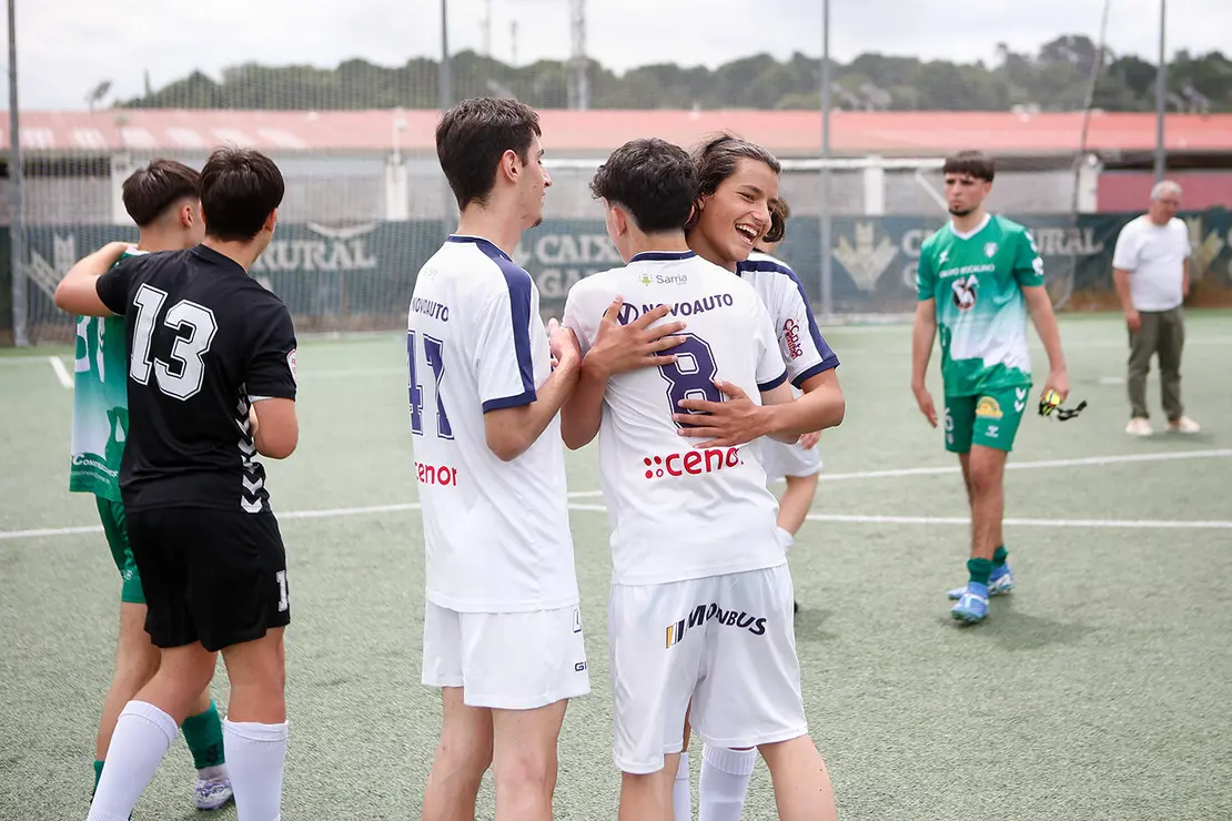 Lugo. Final da Copa Xuvenil de fútbol no Estadio da Cheda entre o San Roque e a SD Sarriana