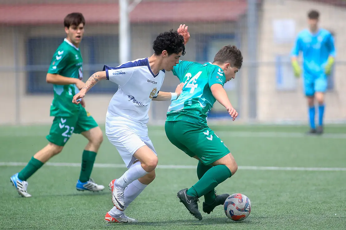 Lugo. Final da Copa Xuvenil de fútbol no Estadio da Cheda entre o San Roque e a SD Sarriana