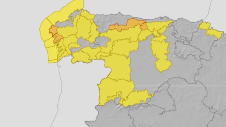 Alertas activadas para la jornada de este miércoles en el noroeste peninsular. AEMET