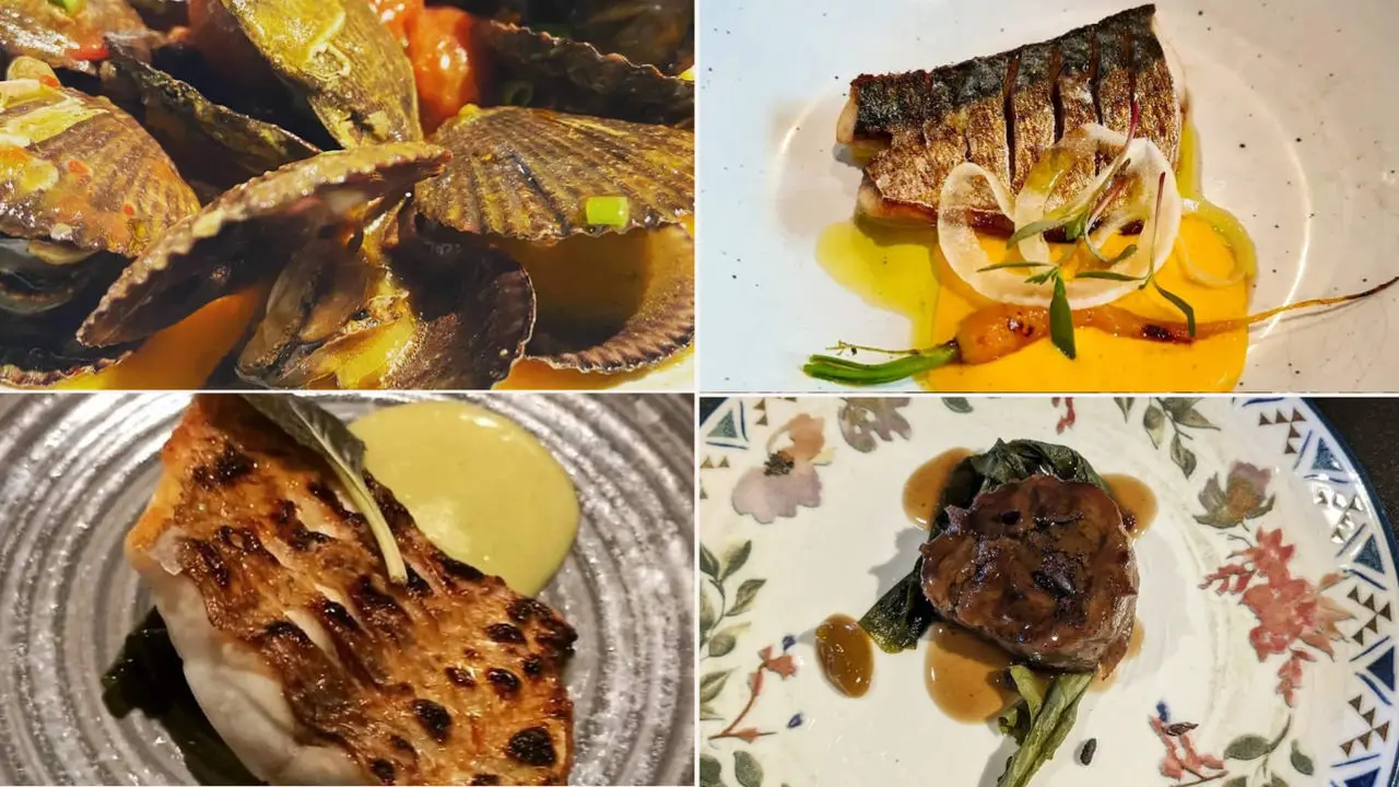 Cuatro platos del restaurante Terra