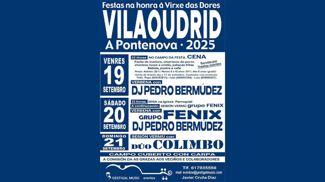 Cartel de las fiestas de Vilaoudrid