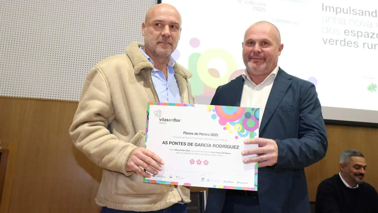 El concejal Manuel Rodríguez recogió el premio. EP